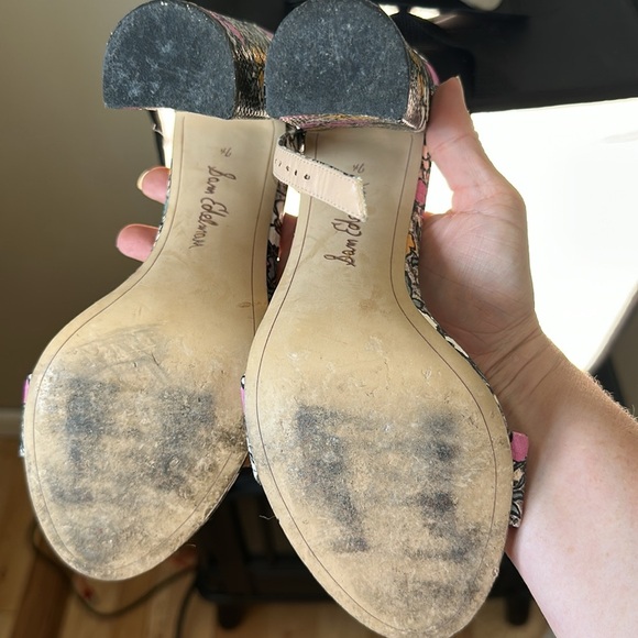 Sam Edelman Floral Heels - Black, Pink, Yellow - Picture 3 of 3